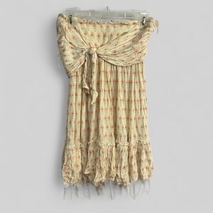 Free People One FP one Bali nights mini dress ribbon floral cottagecore